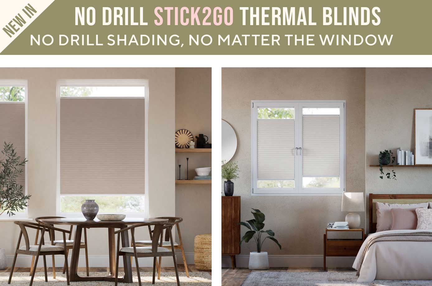 NEW IN: NO DRILL STICK2GO THERMAL BLINDS