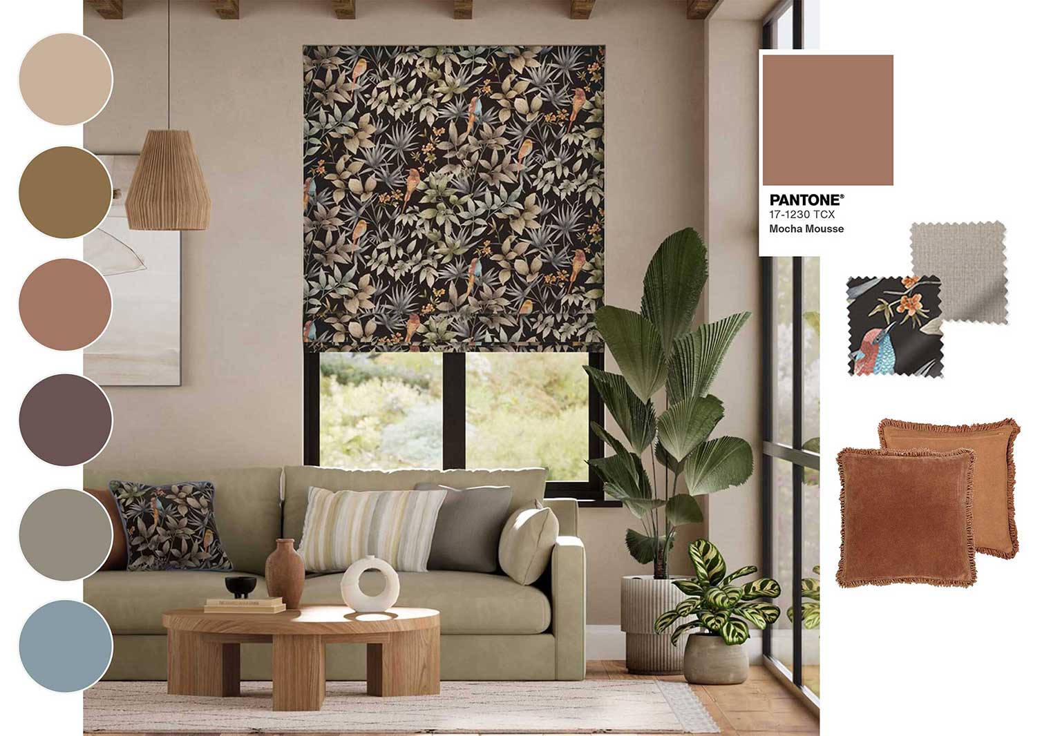 PARADISO VELVET CHARCOAL ROMAN BLIND