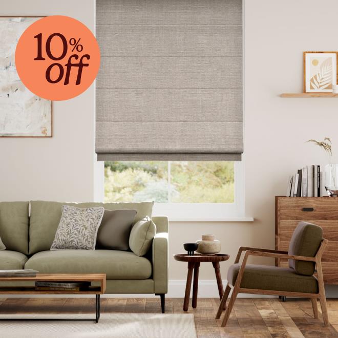 Cavendish warm stone roman blind