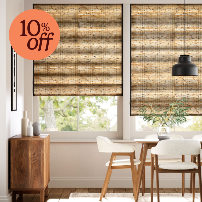 Cusco maple & coal roman blind