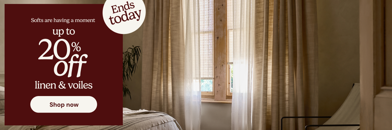 Up to 20% off linen & voiles ends today