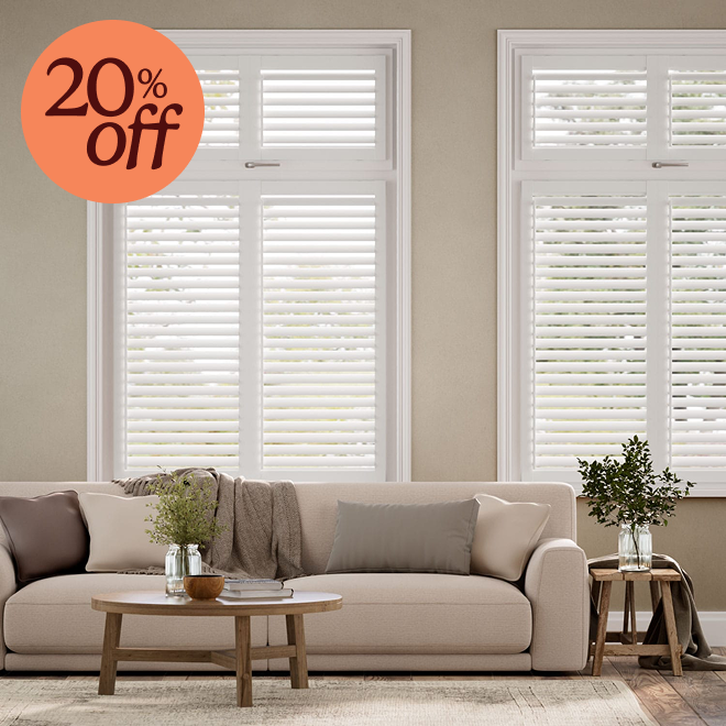 Perfect Fit® Pure White Shutter Blind