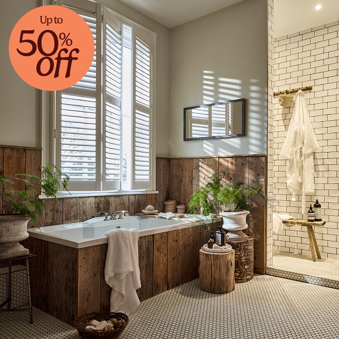 Up to 50% off shutters