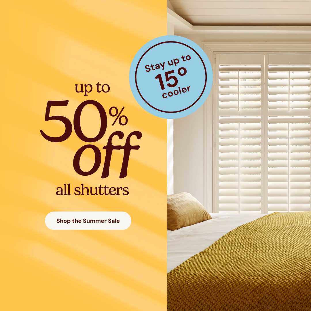 Up to 50% off shutters