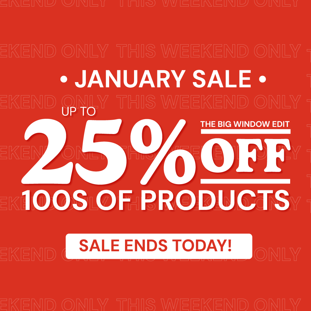 Up to 25% off 100's of products ends today