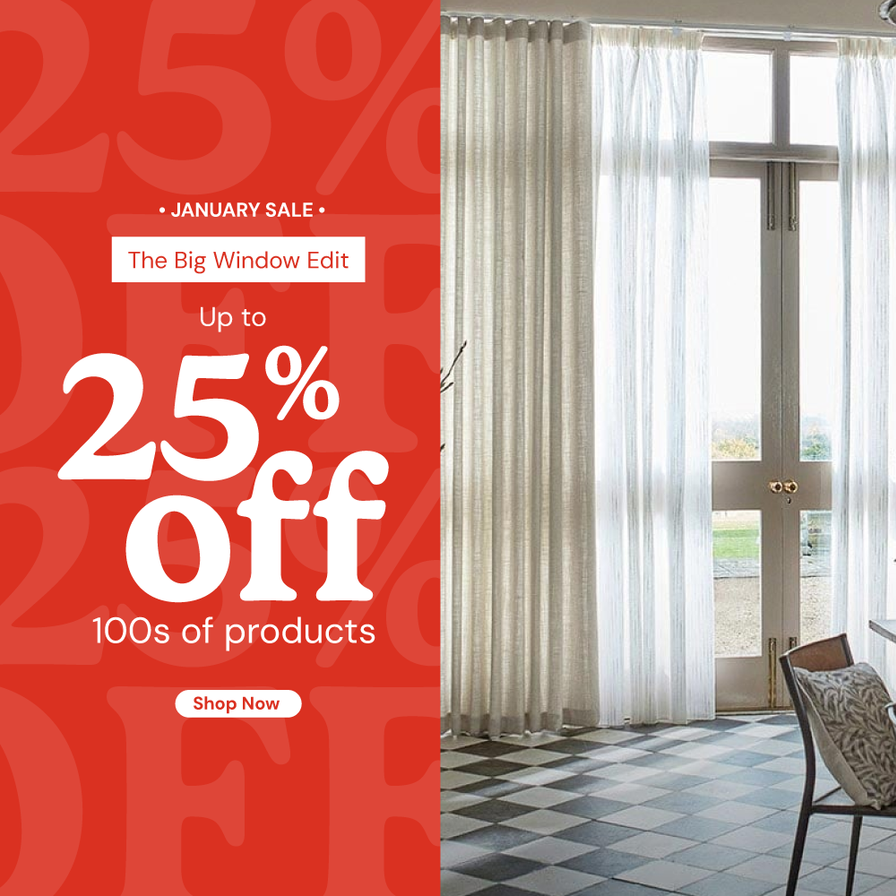 Up to 25% off Romans & Curtains ends today