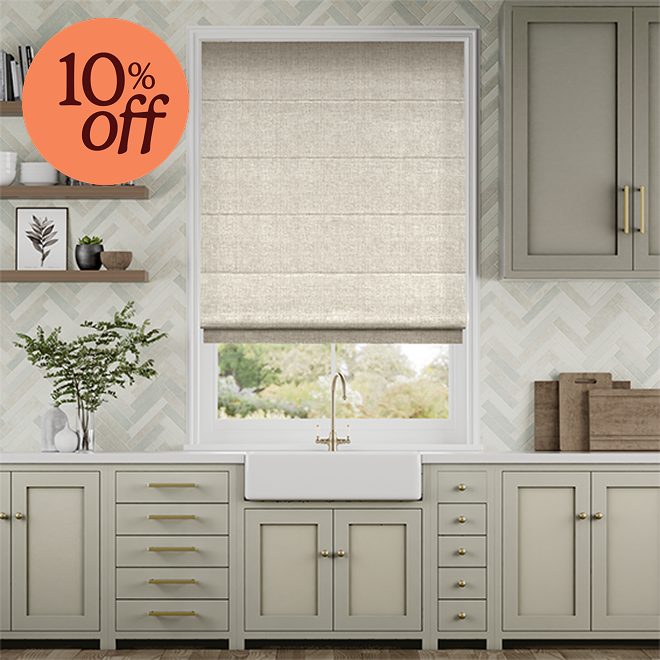 Bijou Linen Oatmeal Roman Blind