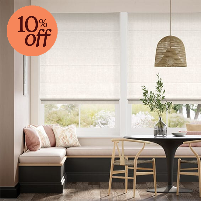 Bijou Linen Alabaster Roman Blind