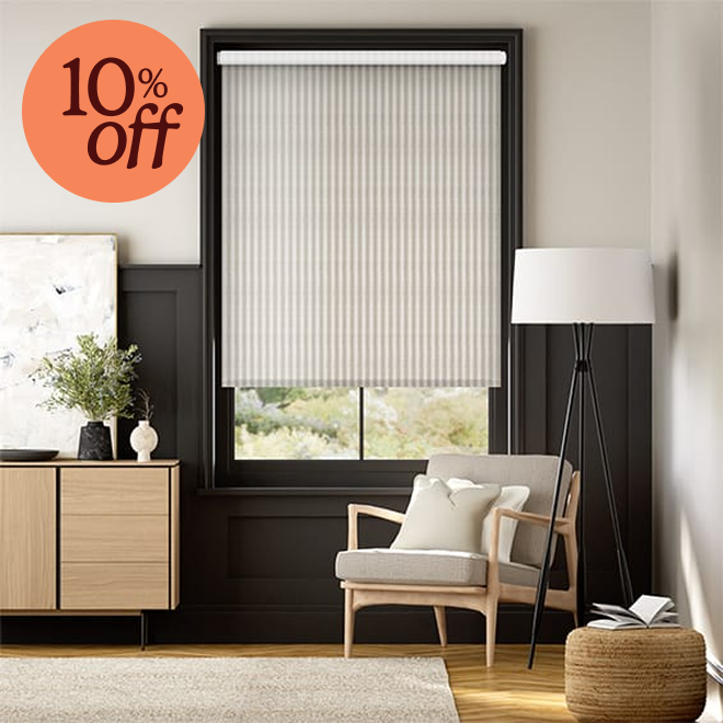 Choices Grande Stripe Linen Roller Blind