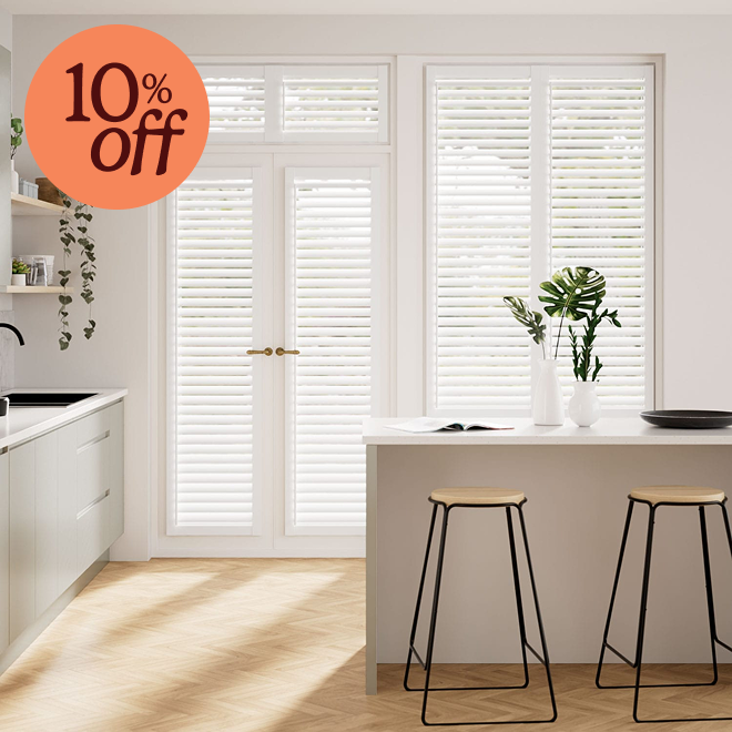 Perfect Fit® Cool White Shutter Blind
