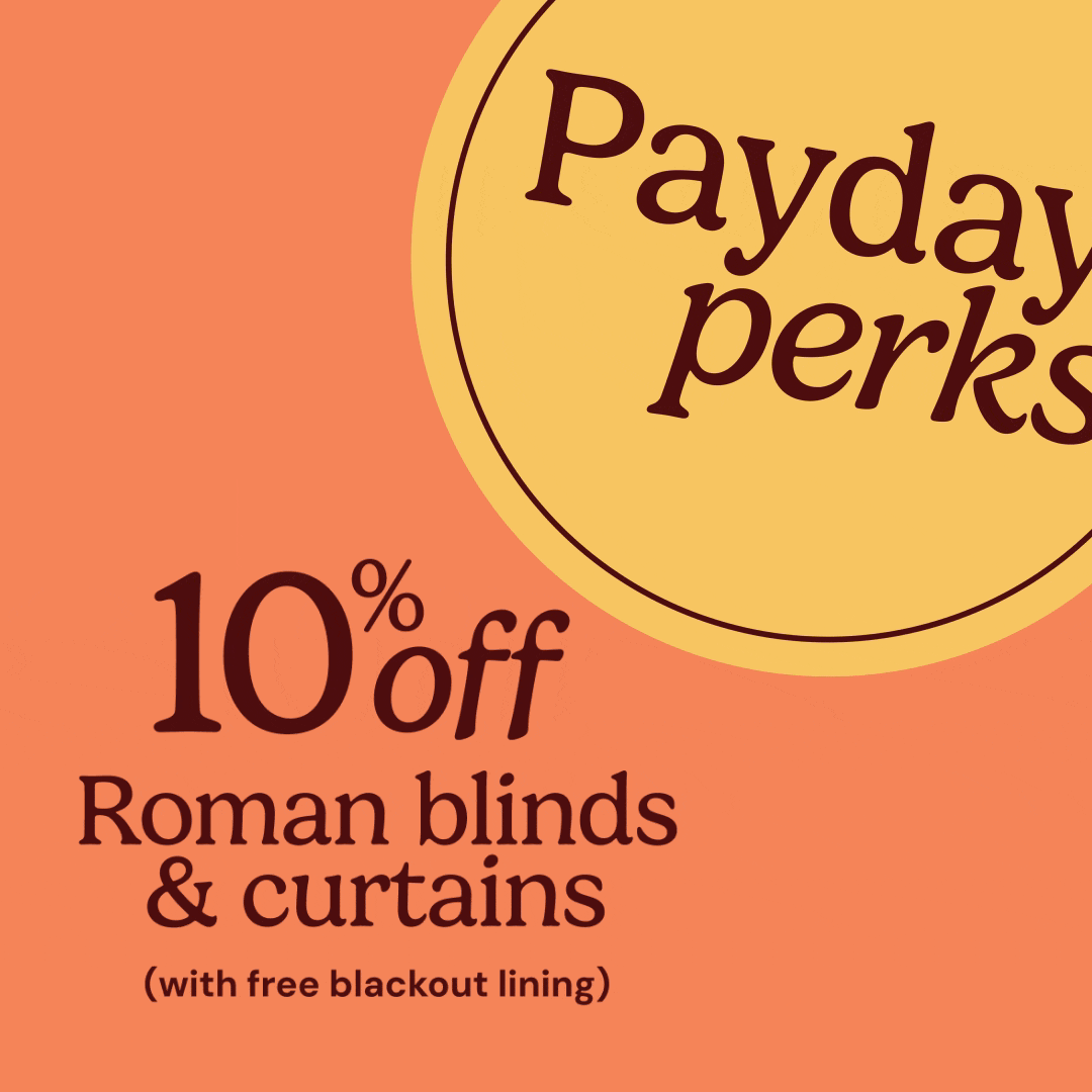 10% off Roman blinds & curtains