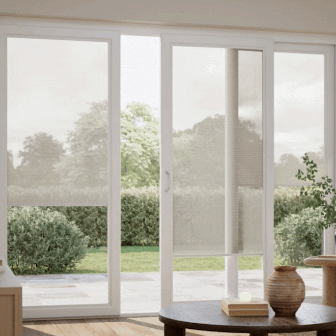 Sliding door blinds