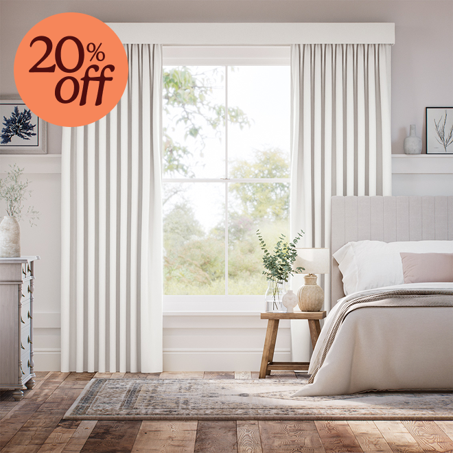 Complete Blackout Bijou Linen Alabaster Curtain