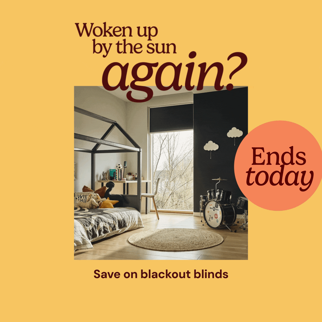 Woken up by the sun again? Save on blackout blinds