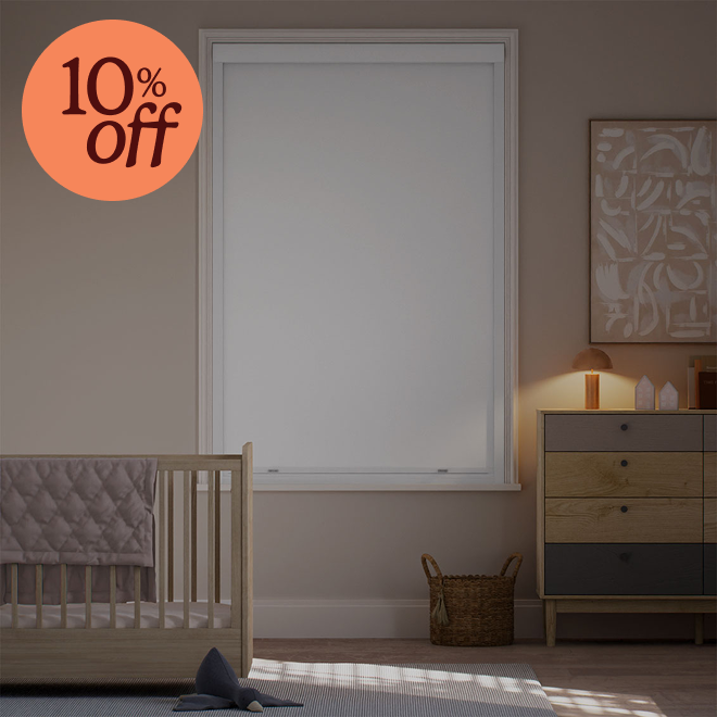 Complete blackout titan snow white roller blind
