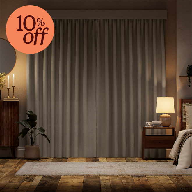Complete blackout cavendish warm stone curtain