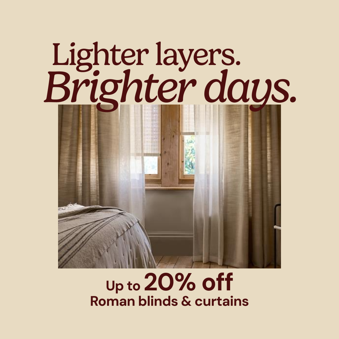 How to layer roman blinds & curtains