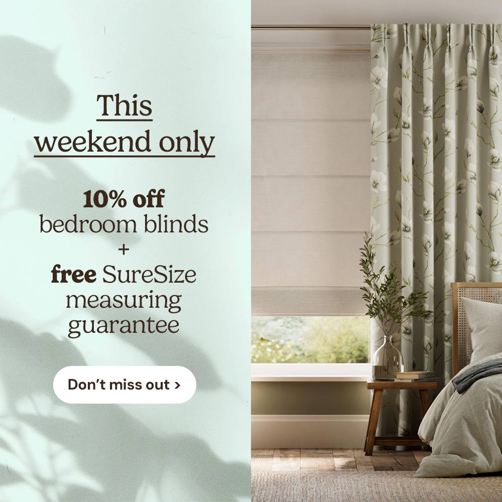 10% off bedroom  blinds