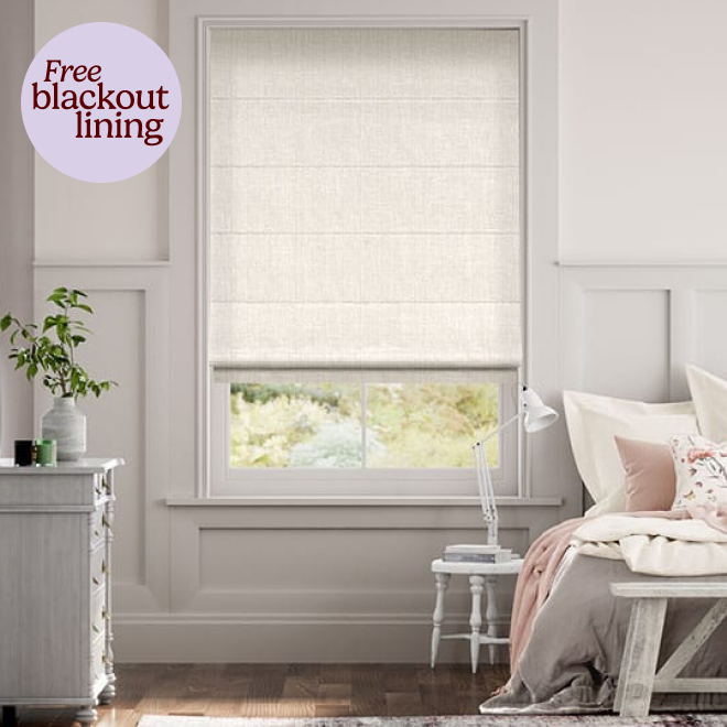 Blackout lining for roman blinds