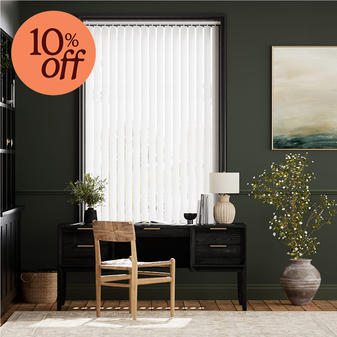 Grazia White Vertical Blind