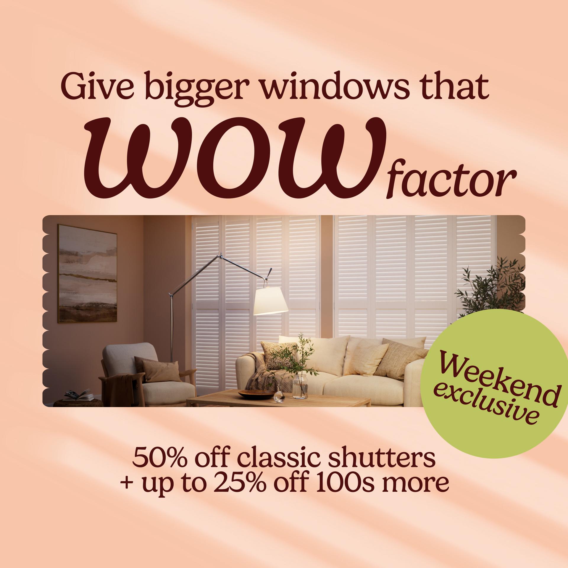 Up to 25% off 100s of blinds & curtains