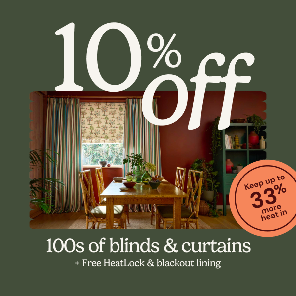 10% off 100s of blinds & curtains