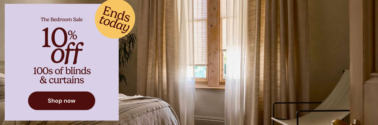 10% off 100s of blinds & curtains