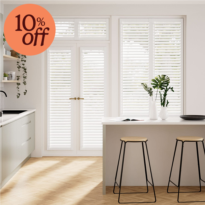 Perfect Fit® Cool White Shutter Blind