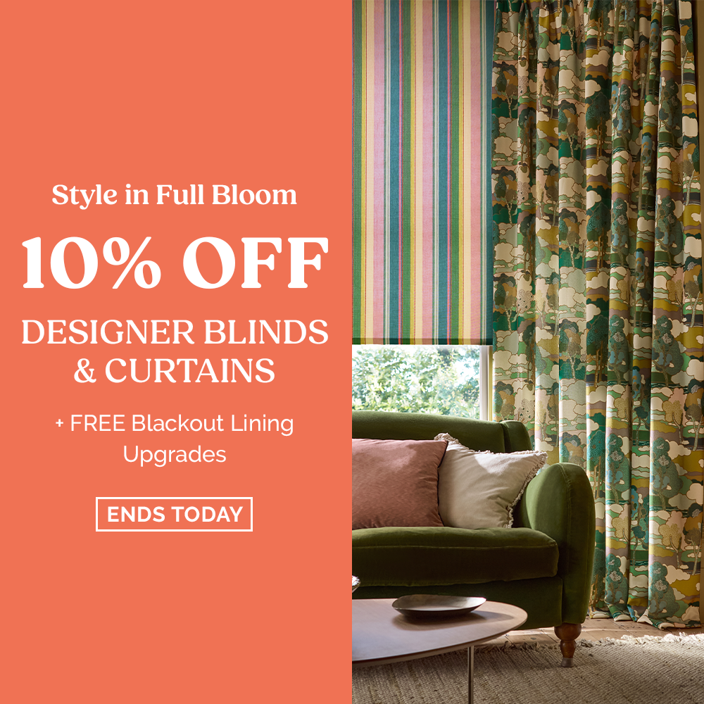 Ends Today: 10% off Designer Blinds & Curtains