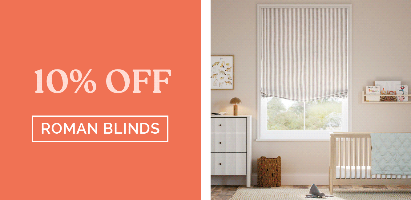 10% Off Roman Blinds