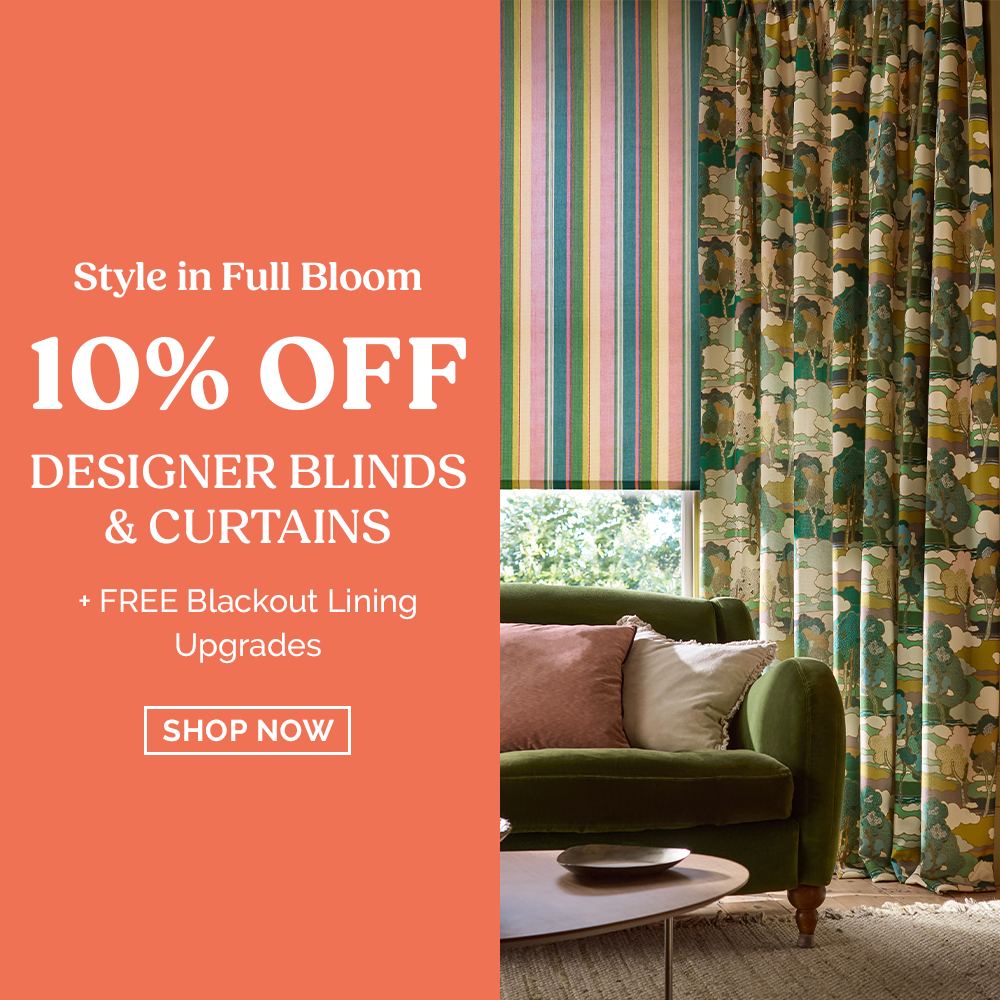 Style in Full Bloom: 10% off Designer Blinds & Curtains