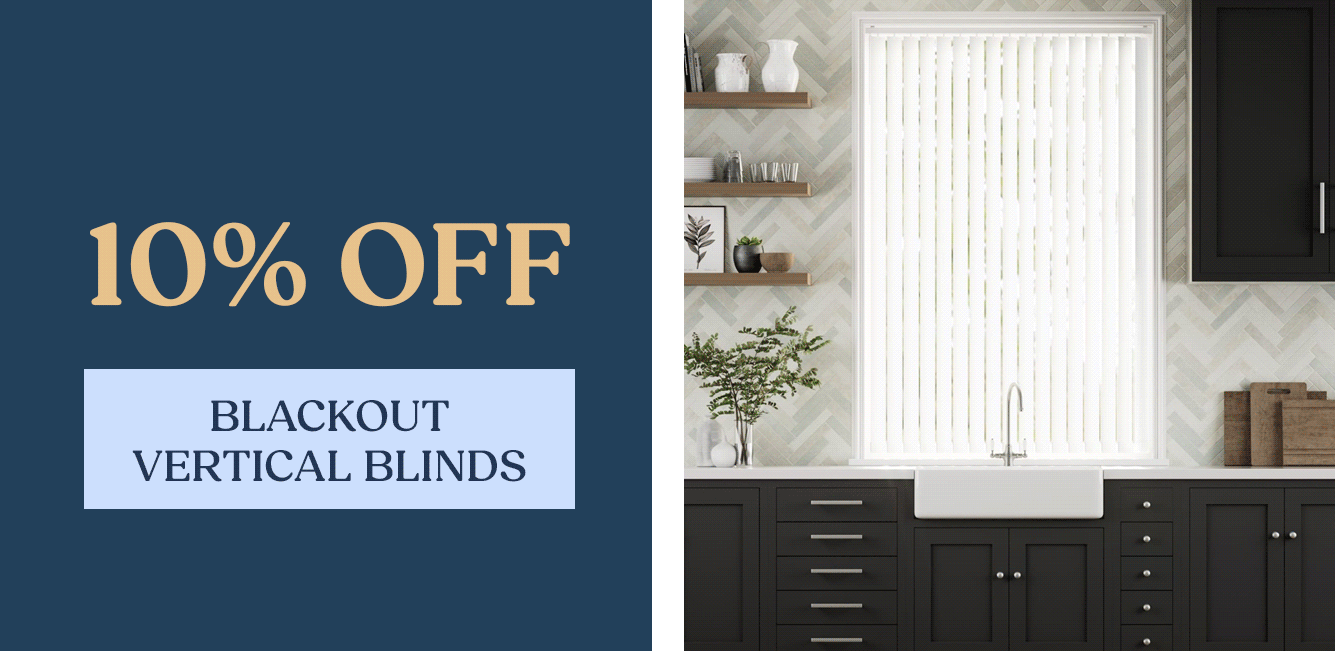10% Off Blackout Vertical Blinds