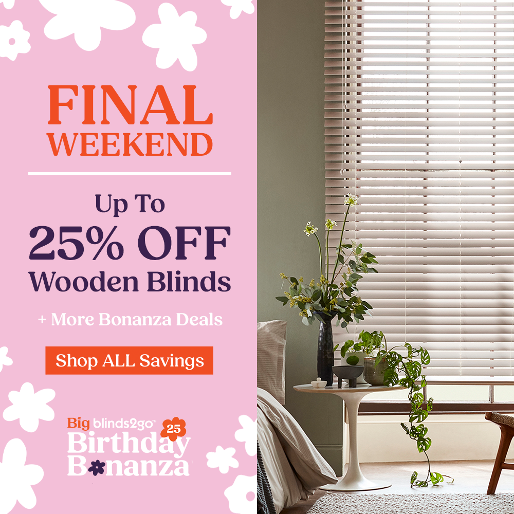 Final Weekend: Up To 25% Off Wooden Blinds