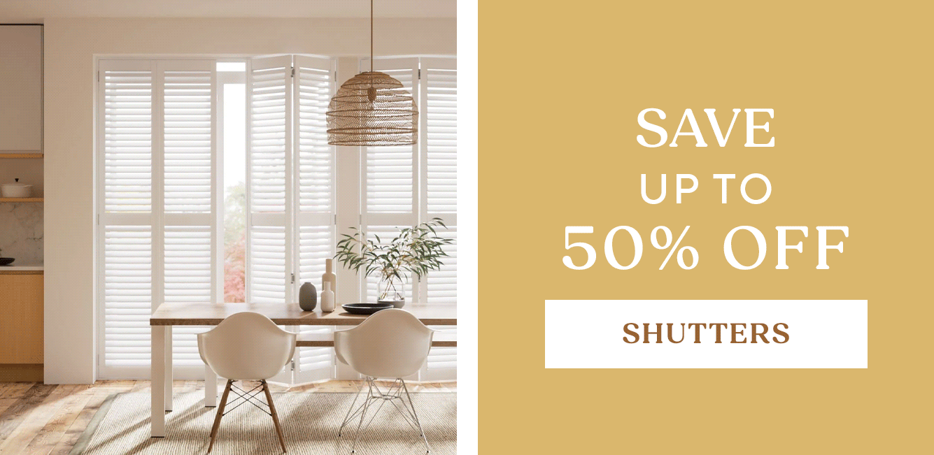 Save Up To 50% Off Shutters