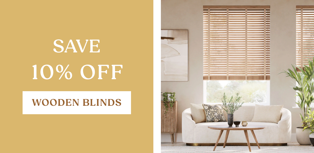 Save 10% Off Wooden Blinds