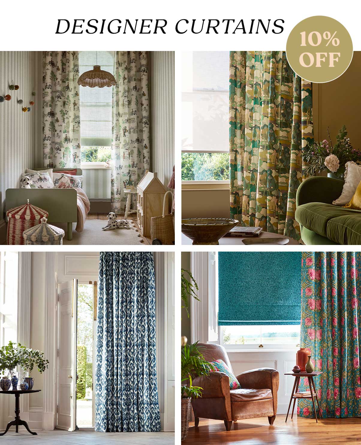 10% Off Designer Curtains
