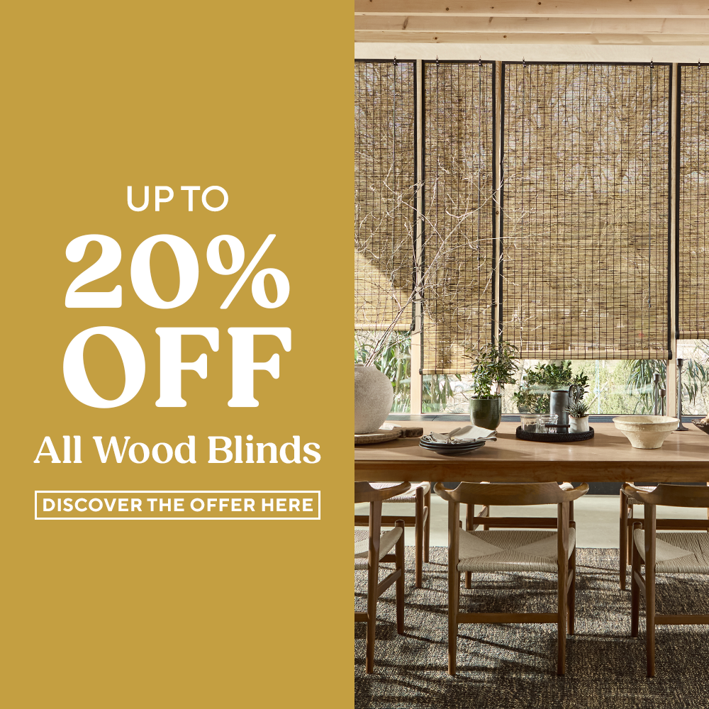 Up To 20% Off All Wood Blinds