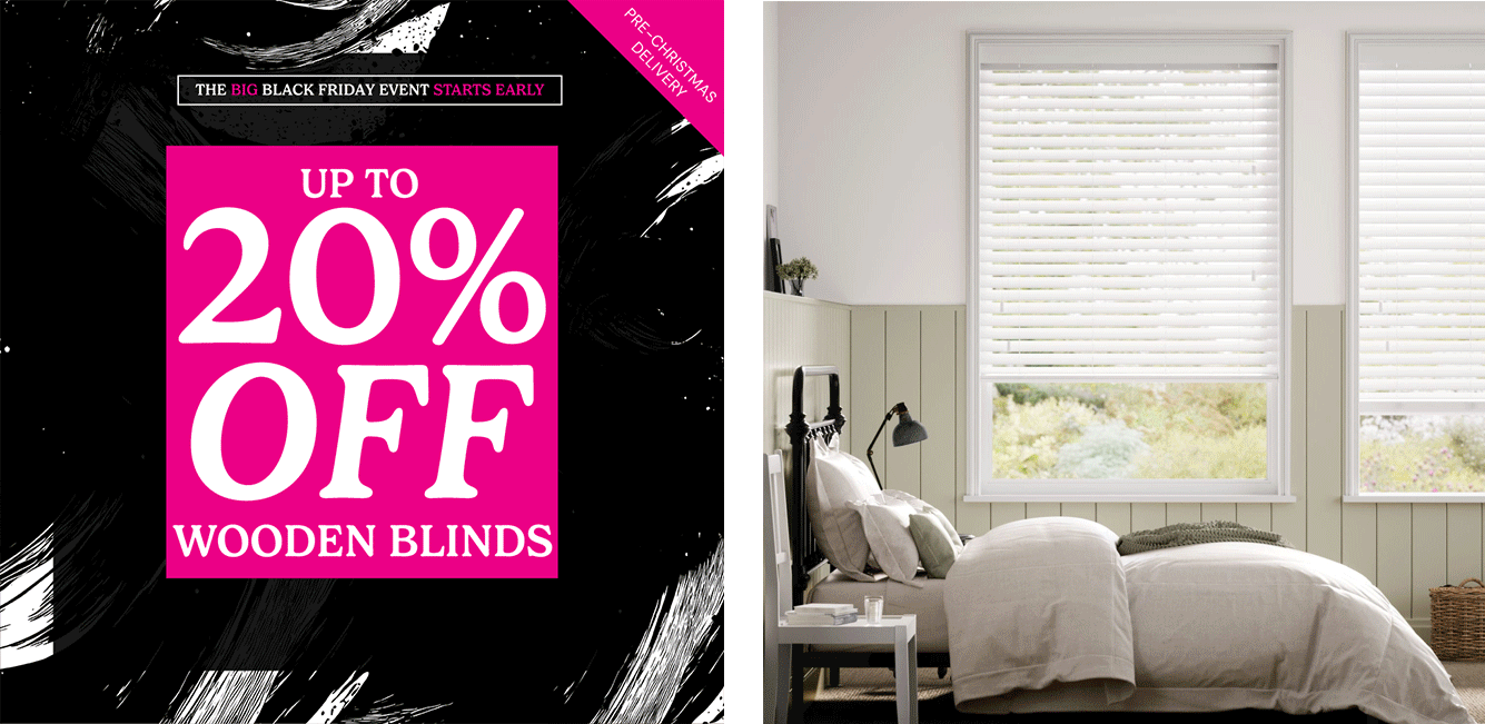 Up to 20% off Wooden Blinds