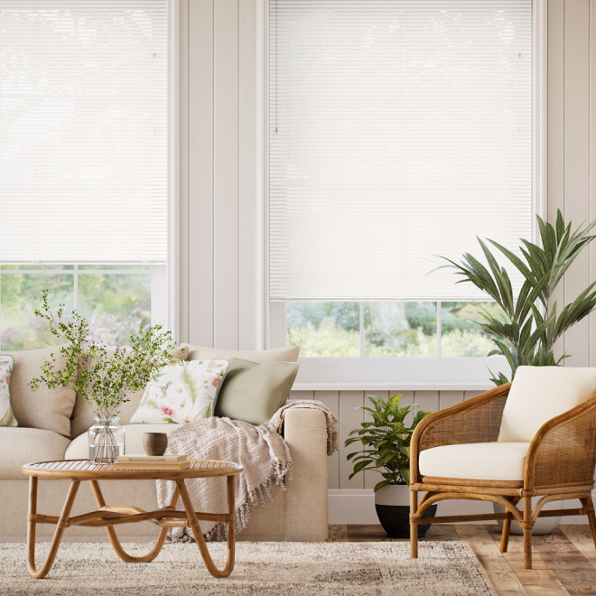 Oscar Matte Porcelain White L-Shaped Venetian Blind