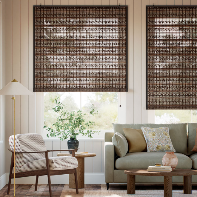 Rosario Walnut Roll Up Blind