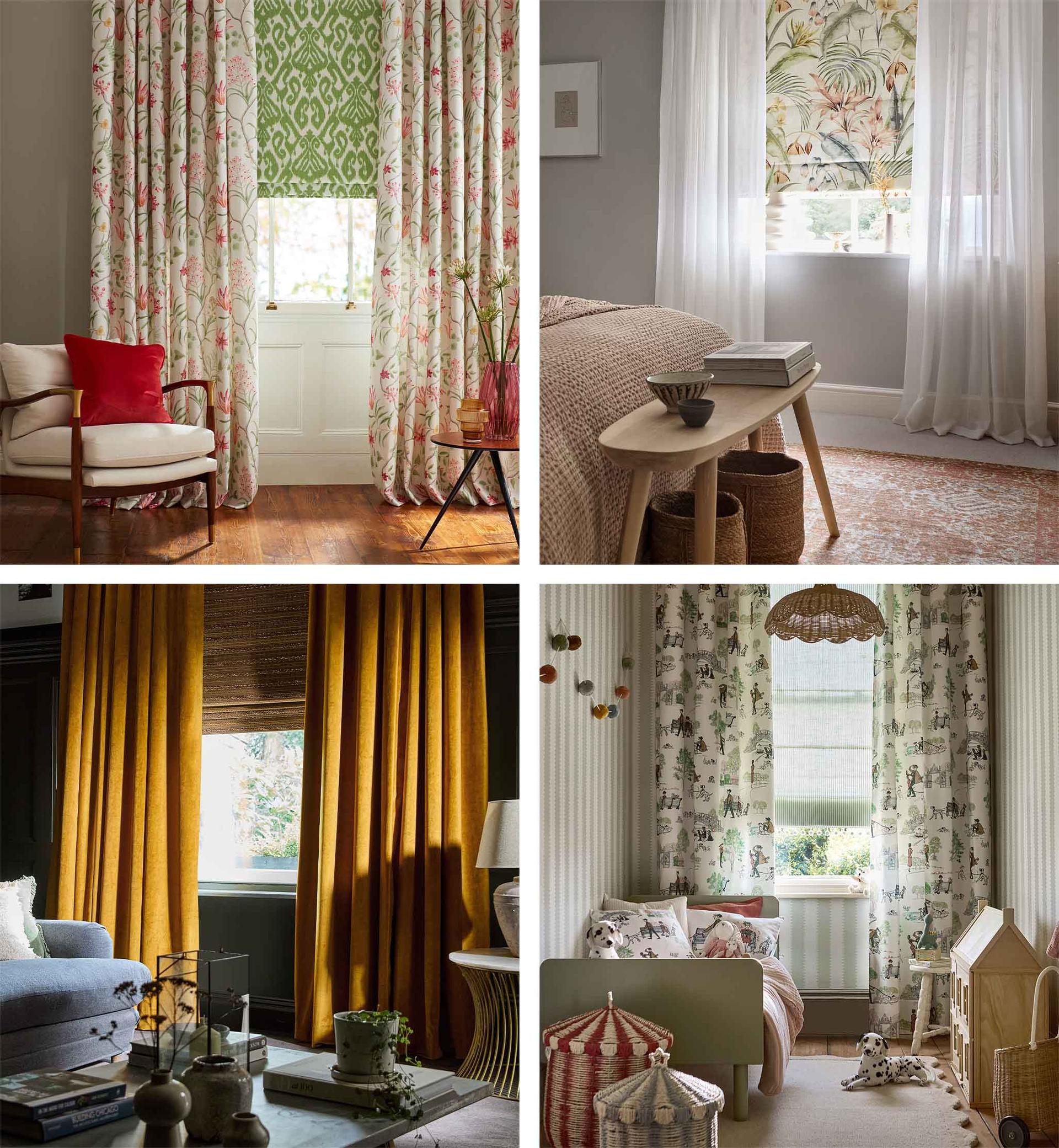 How to layer Roman Blinds & Curtains