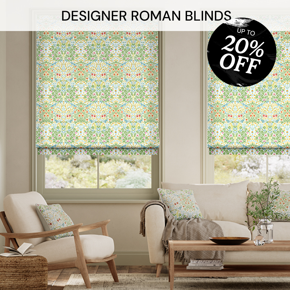 Up to 20% off Designer Roman Blinds