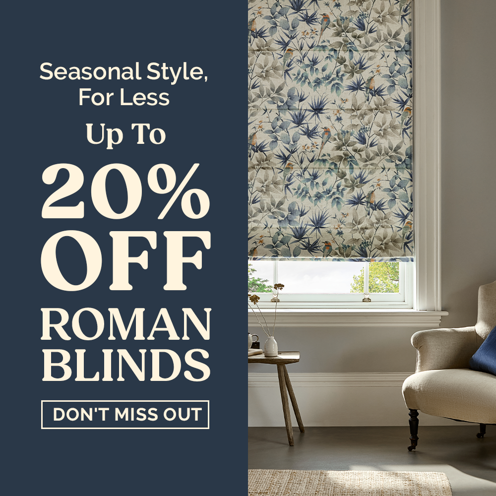 Seasonal Style, For Less: 20% off Roman Blinds