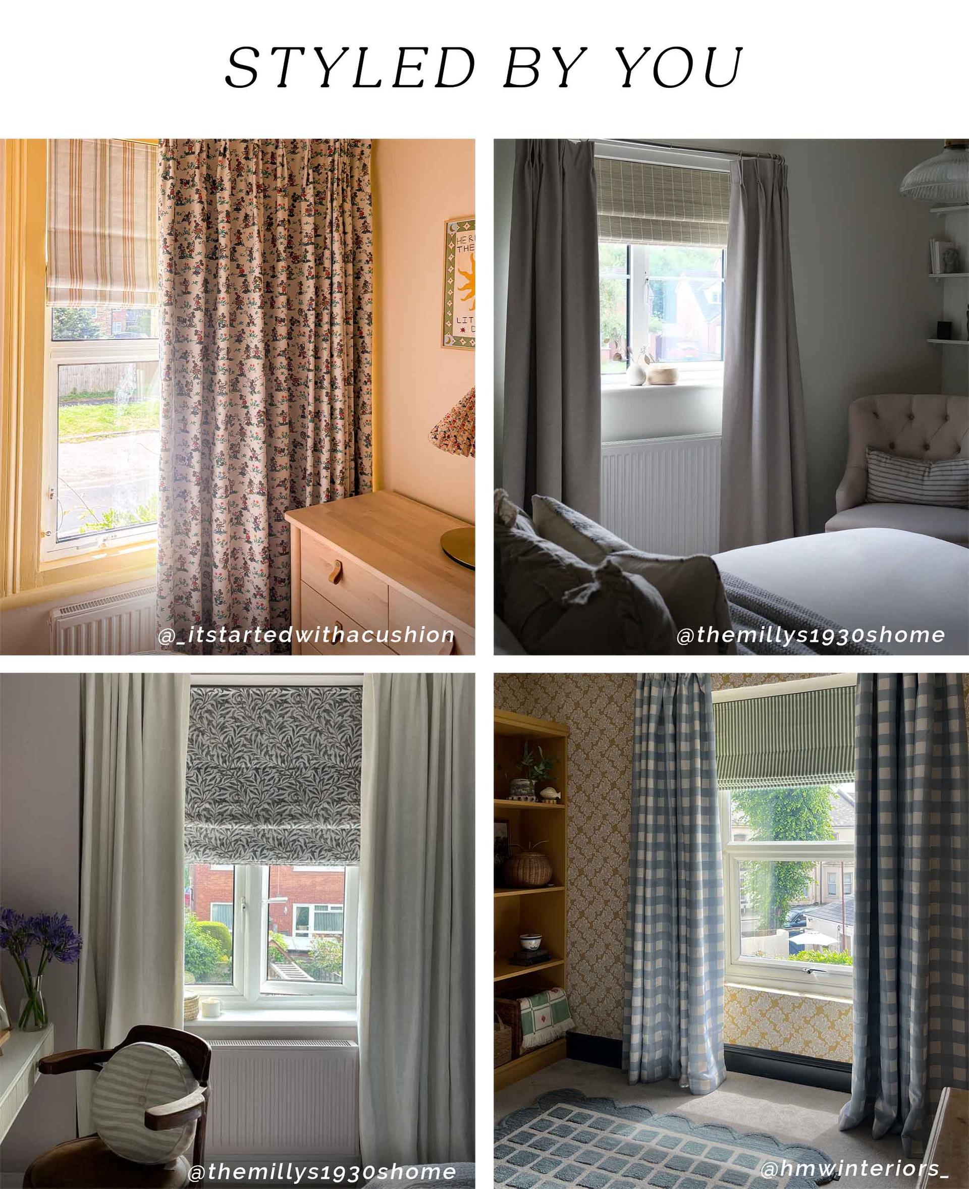 Roman Blinds & Curtains, styled by you