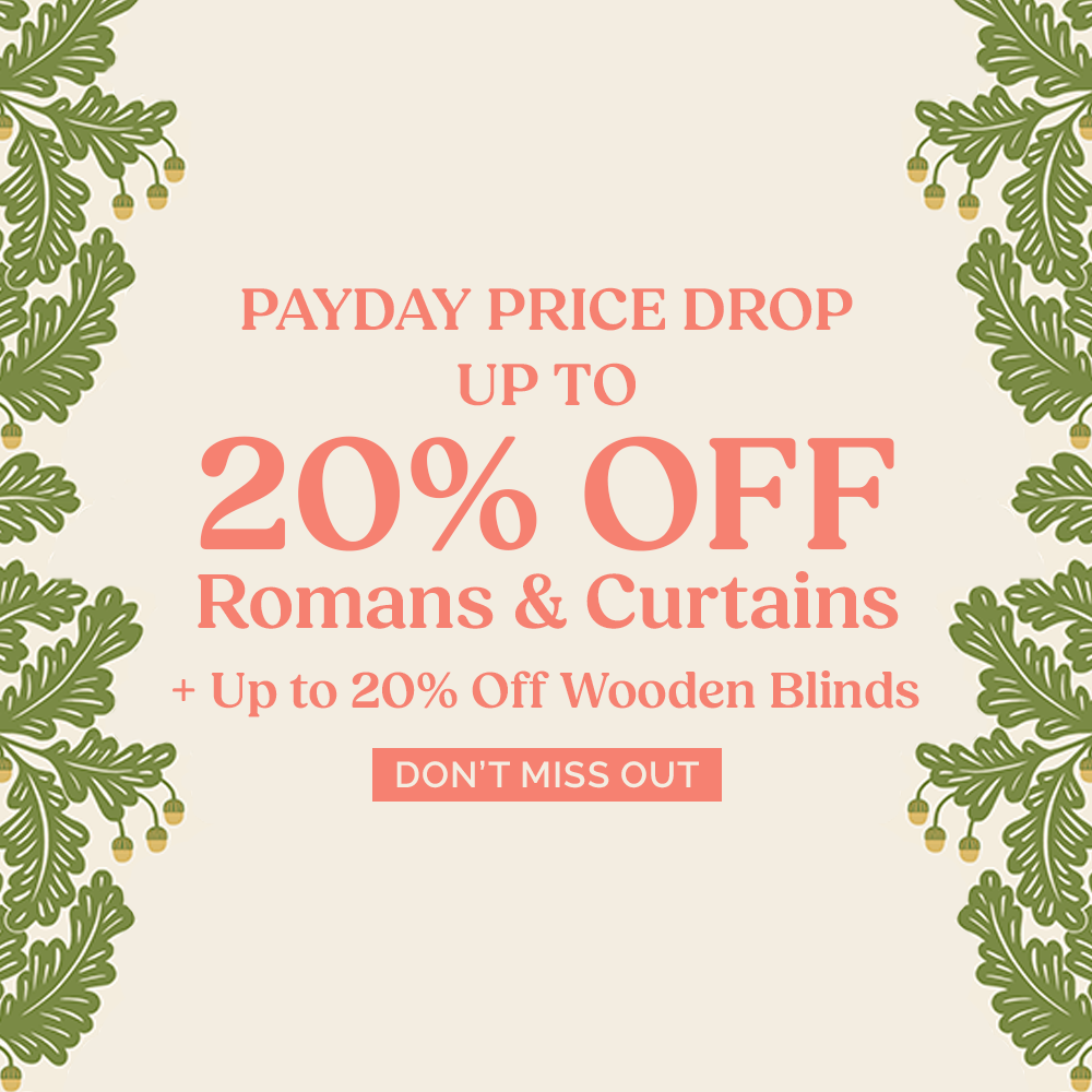 Payday Price Drop: up to 20% OFF Romans & Curtains