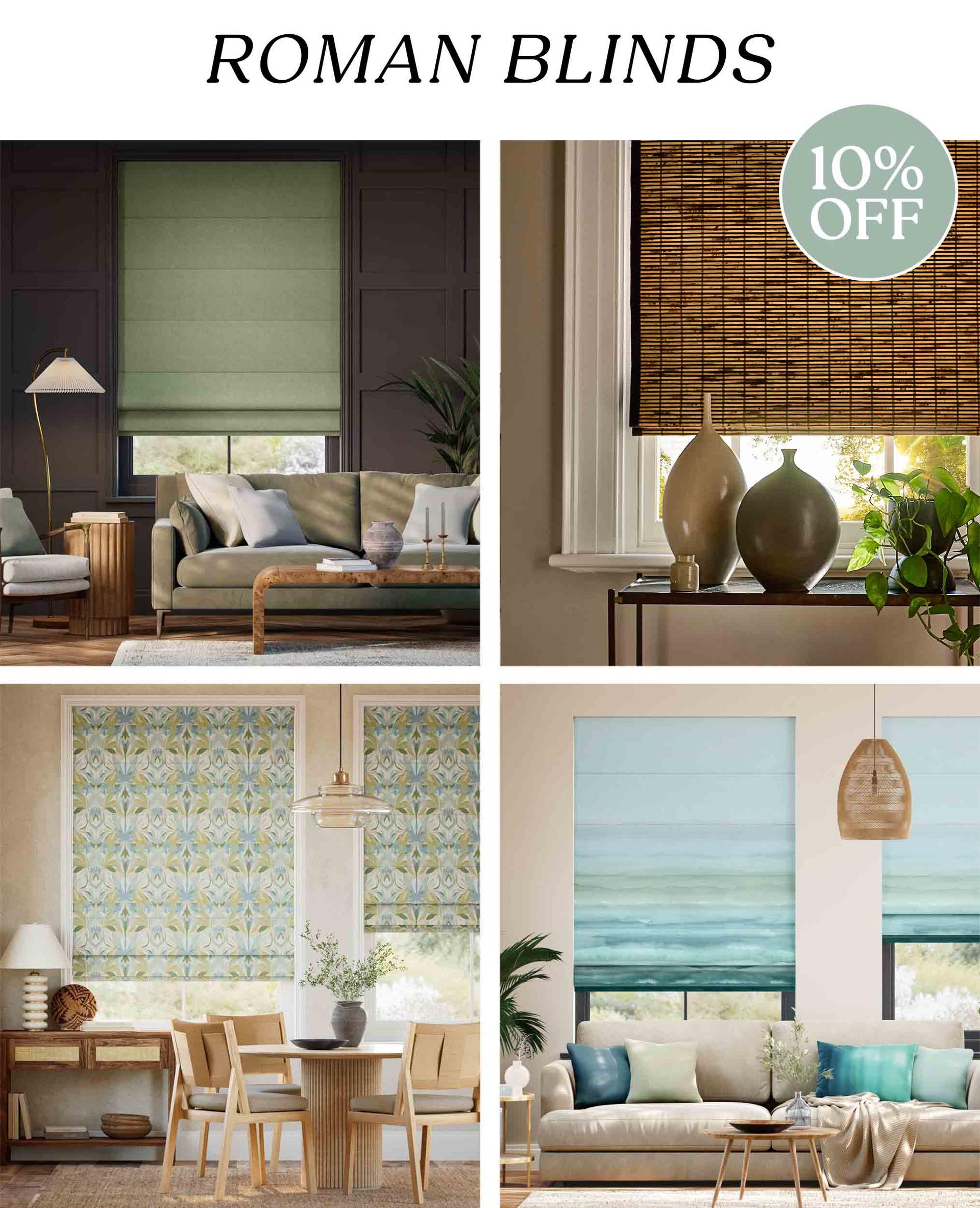 10% Off Roman Blinds