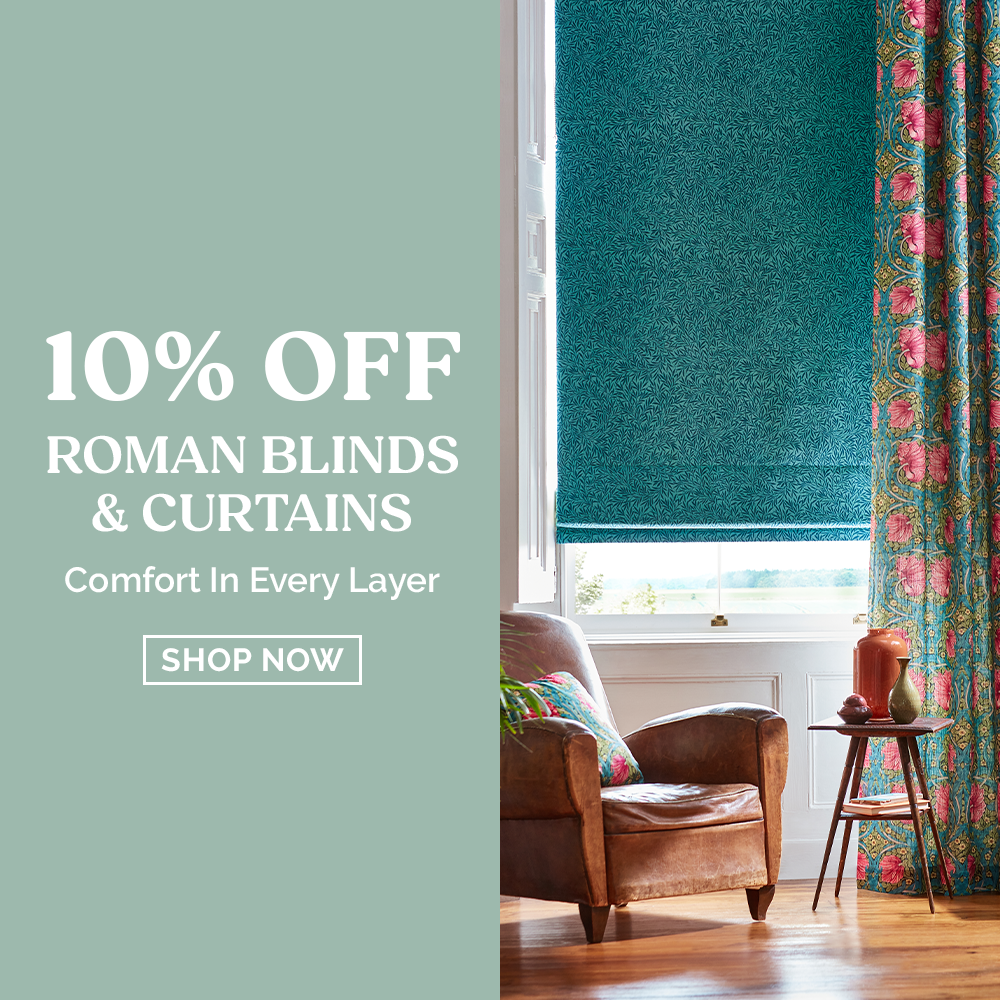 10% Off Roman Blinds & Curtains