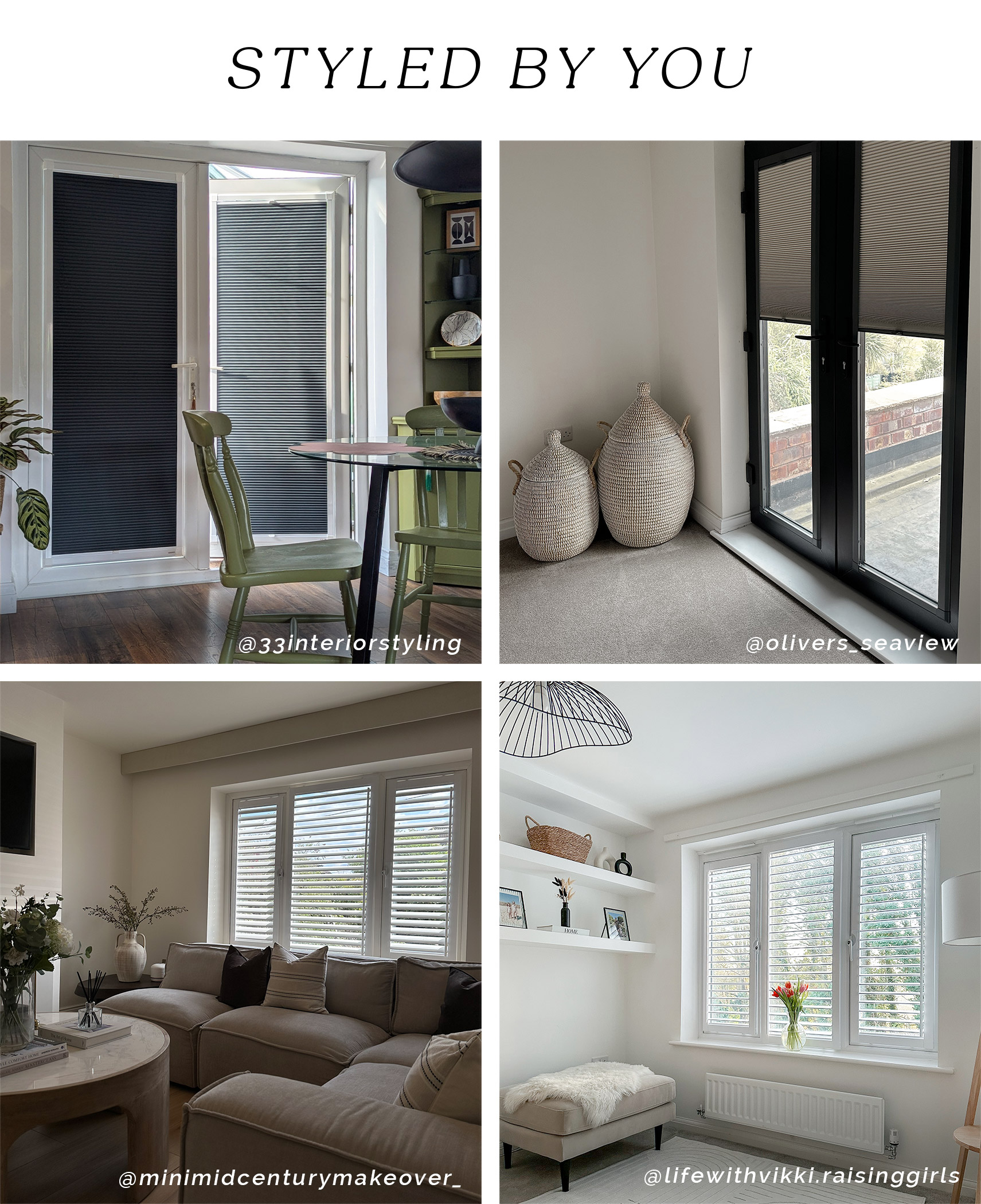 No Drill Blinds & Shutters, Styled By You