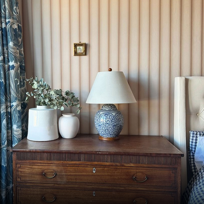 William Morris Acanthus Vintage Blue Curtains