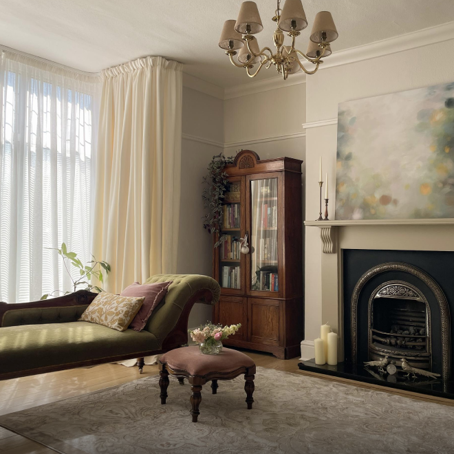 Bijou Linen Alabaster Curtains